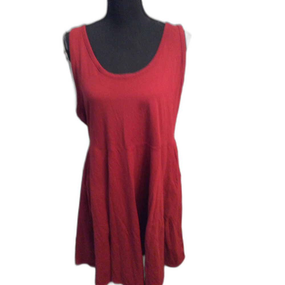 Torrid Size 2 Plus 2X Jumper Stretch Dress Dark Red Womens Pockets